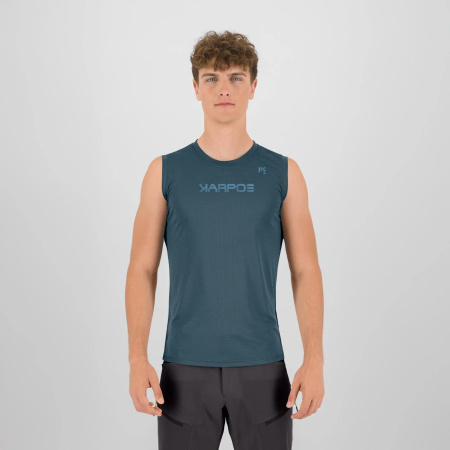 Moška treking majica brez rokavov Karpos Loma Evo Sleeveless v modri barvi stargazer
