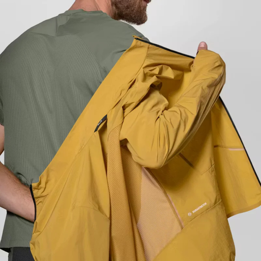 Moška softshell jakna Salewa Pedroc Durastretch Light v olivno zeleni barvi - detajl notranjosti