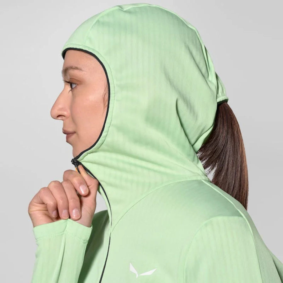 Ženska jakna Salewa Pedroc 3 Hooded Pastelgreen - detajl hrbta