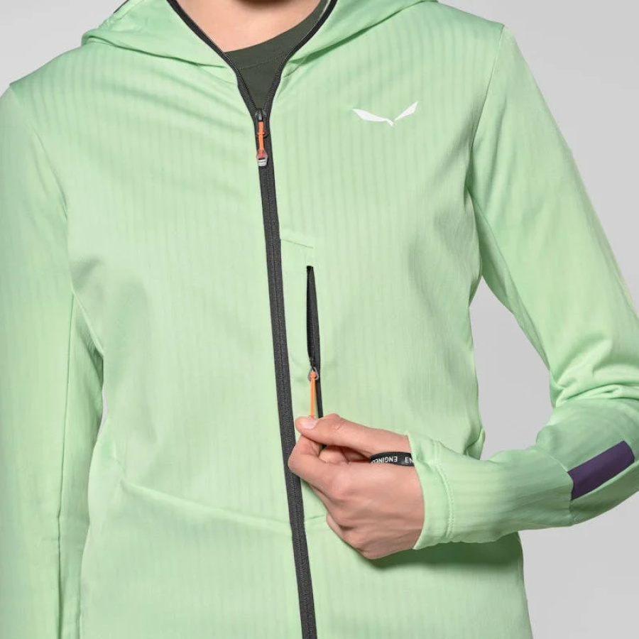 Ženska jakna Salewa Pedroc 3 Hooded Pastelgreen - detajl materiala
