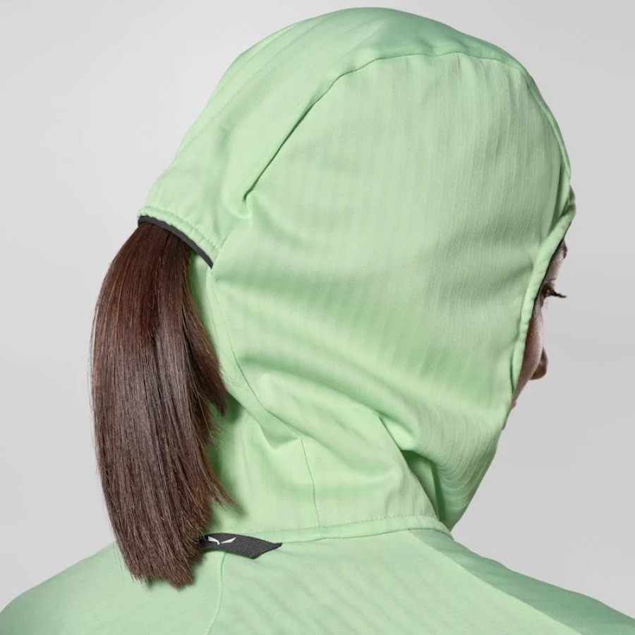 Ženska jakna Salewa Pedroc 3 Hooded Pastelgreen - detajl zadrge