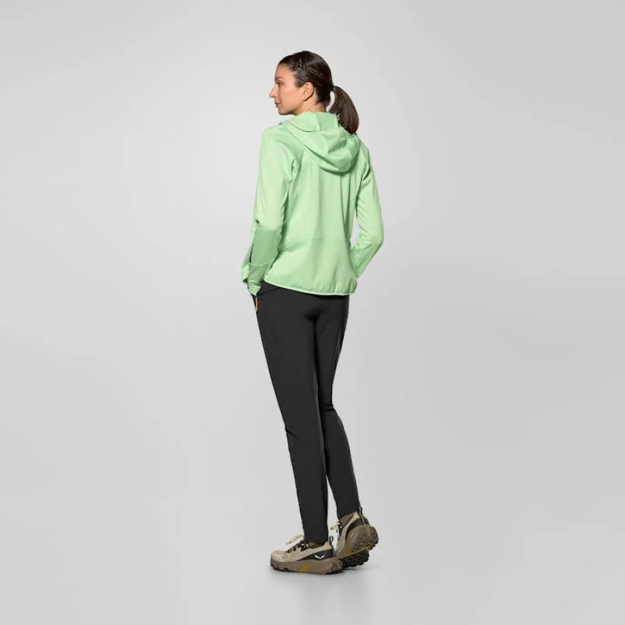 Ženska jakna Salewa Pedroc 3 Hooded Pastelgreen - na modelu 2