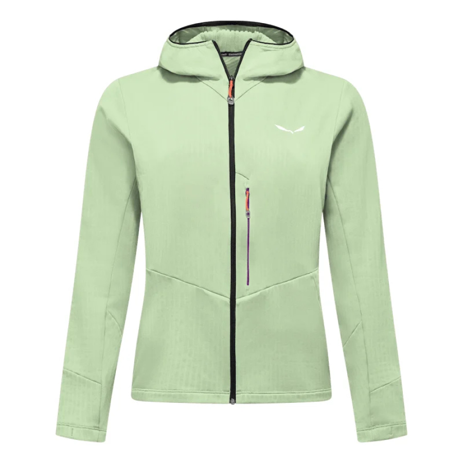 Ženska jakna Salewa Pedroc 3 Hooded Pastelgreen - pogled spredaj