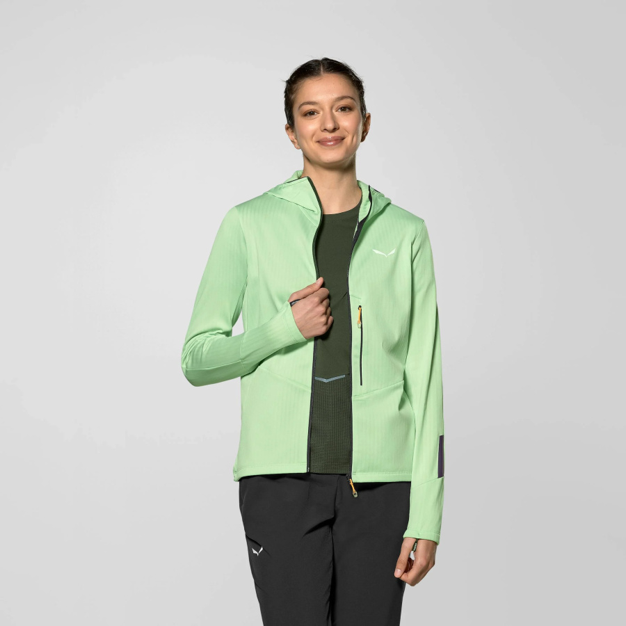 Ženska jakna Salewa Pedroc 3 Hooded Pastelgreen - pogled 2