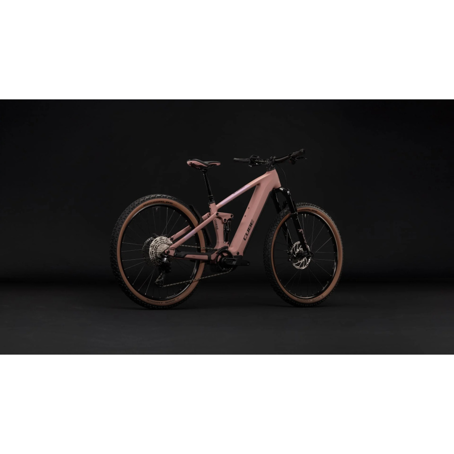 Električno gorsko kolo CUBE Stereo Hybrid ONE22 SLX 800 2027 v barvi ruby'n'black - pogled 3