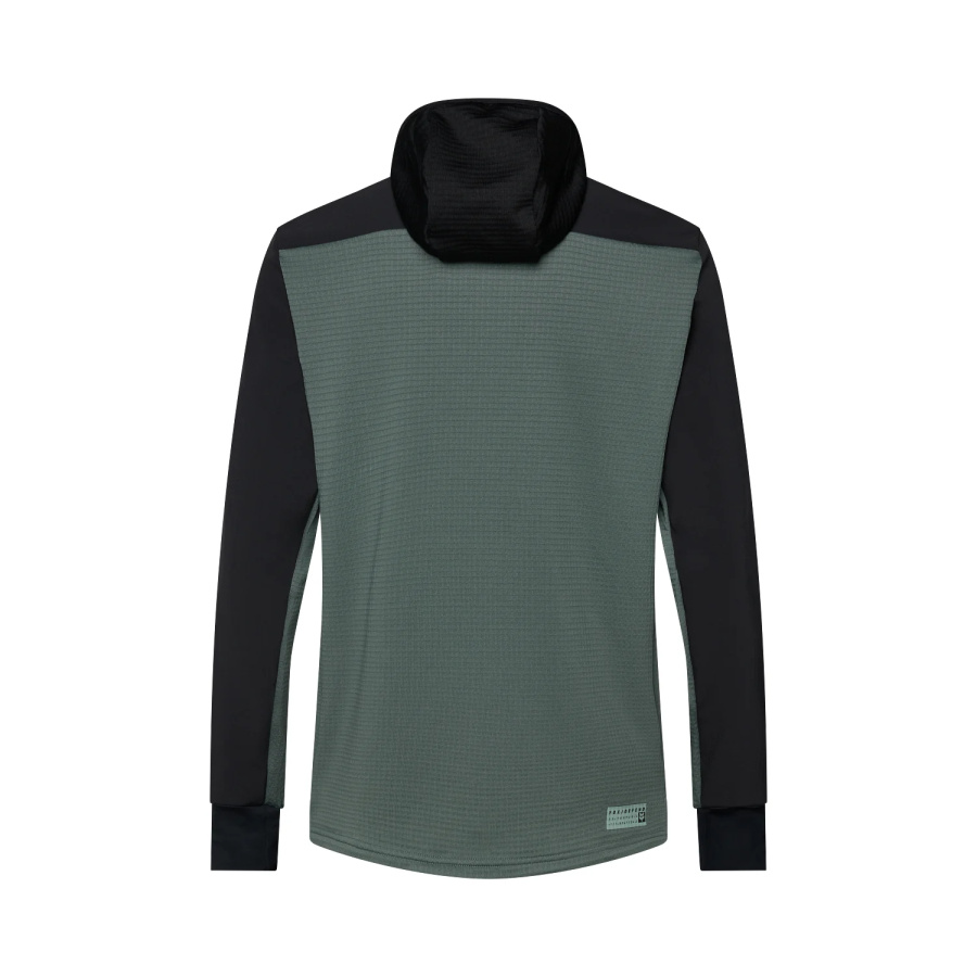 Kolesarska majica s kapuco Fox Defend Thermal Hoodie v zeleni barvi - pogled 2