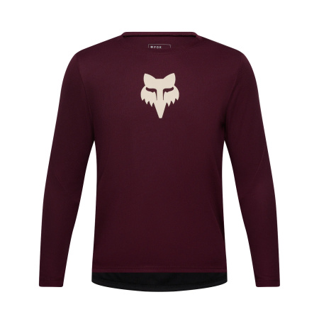 Otroška kolesarska majica Fox Youth Ranger LS Jersey Dark Maroon