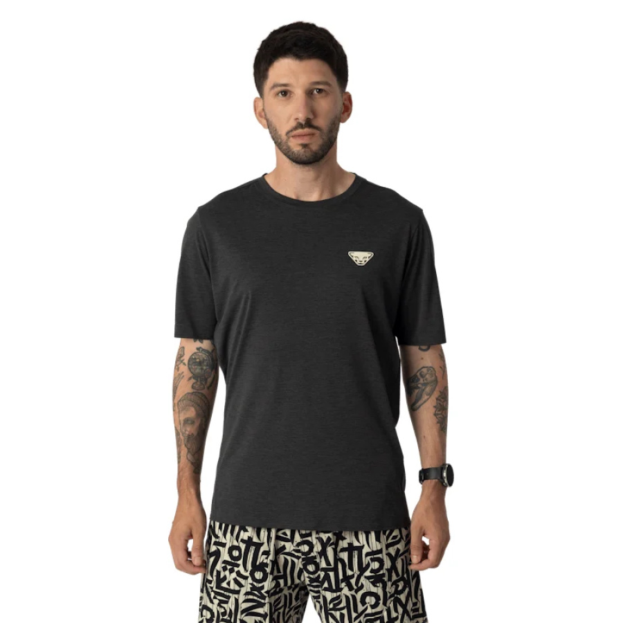 Moška trail majica Dynafit Trail T-shirt Men Black out - detajl materiala