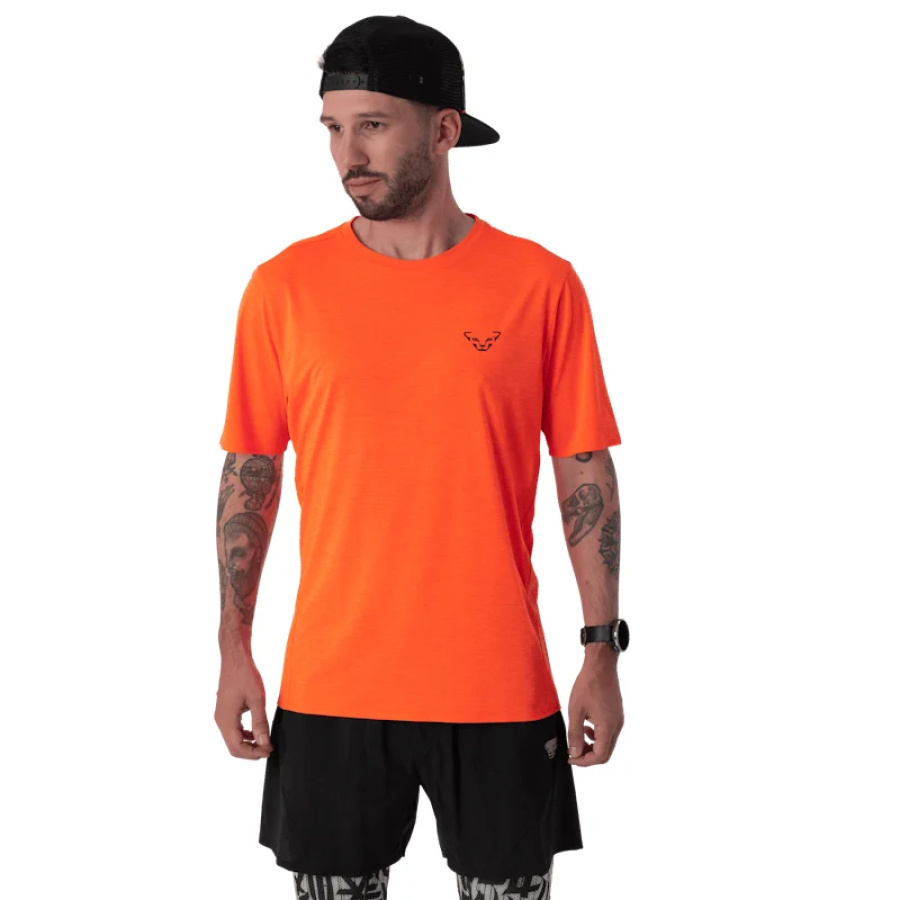 Moška tehnična majica Dynafit Trail Ultra orange - detajl materiala