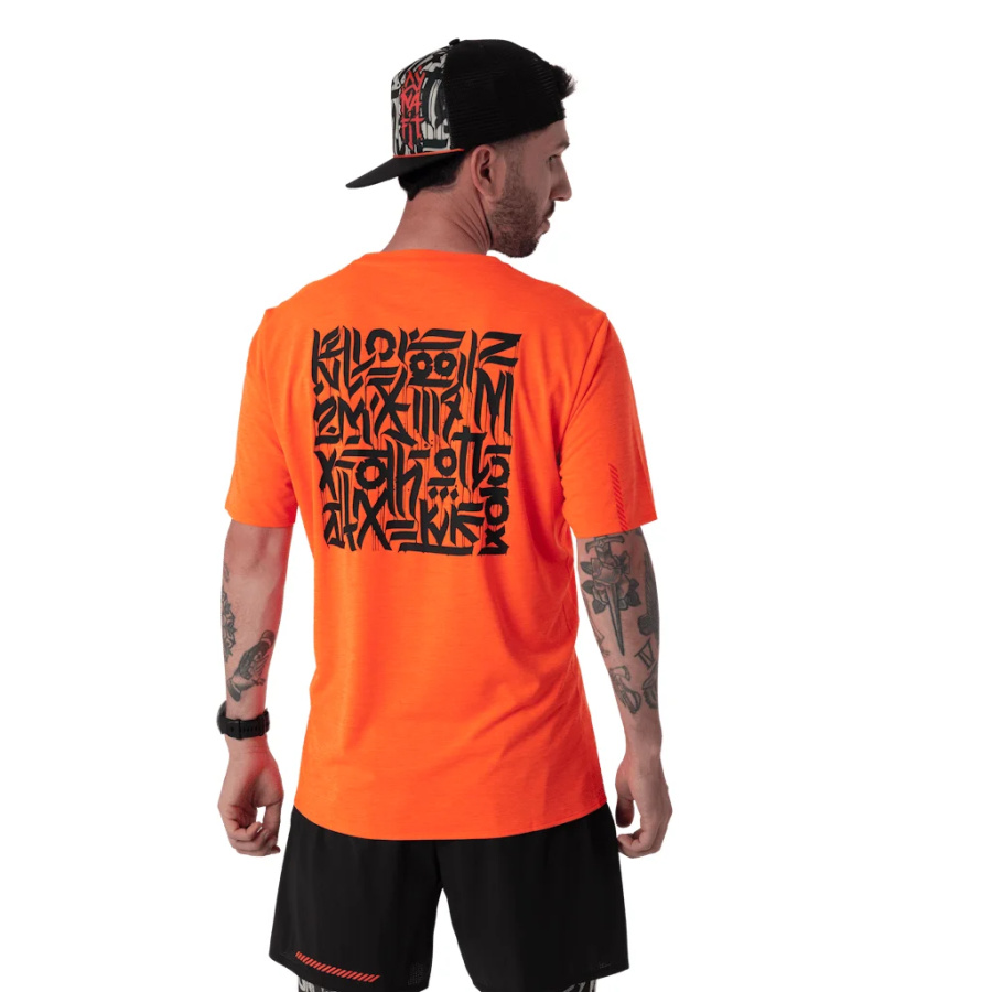 Moška tehnična majica Dynafit Trail Ultra orange - pogled zadaj