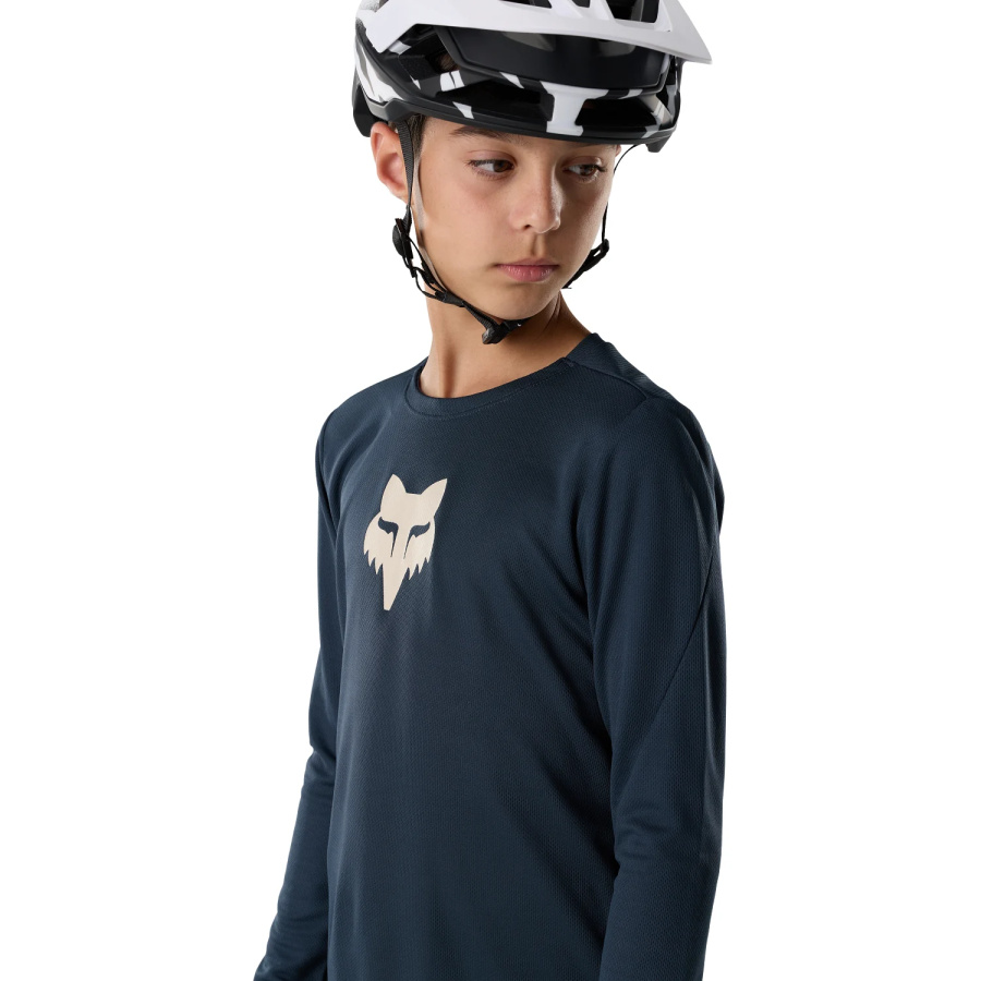 Otroška kolesarska majica Fox Ranger LS Fox Head Galaxy Blue - pogled 5