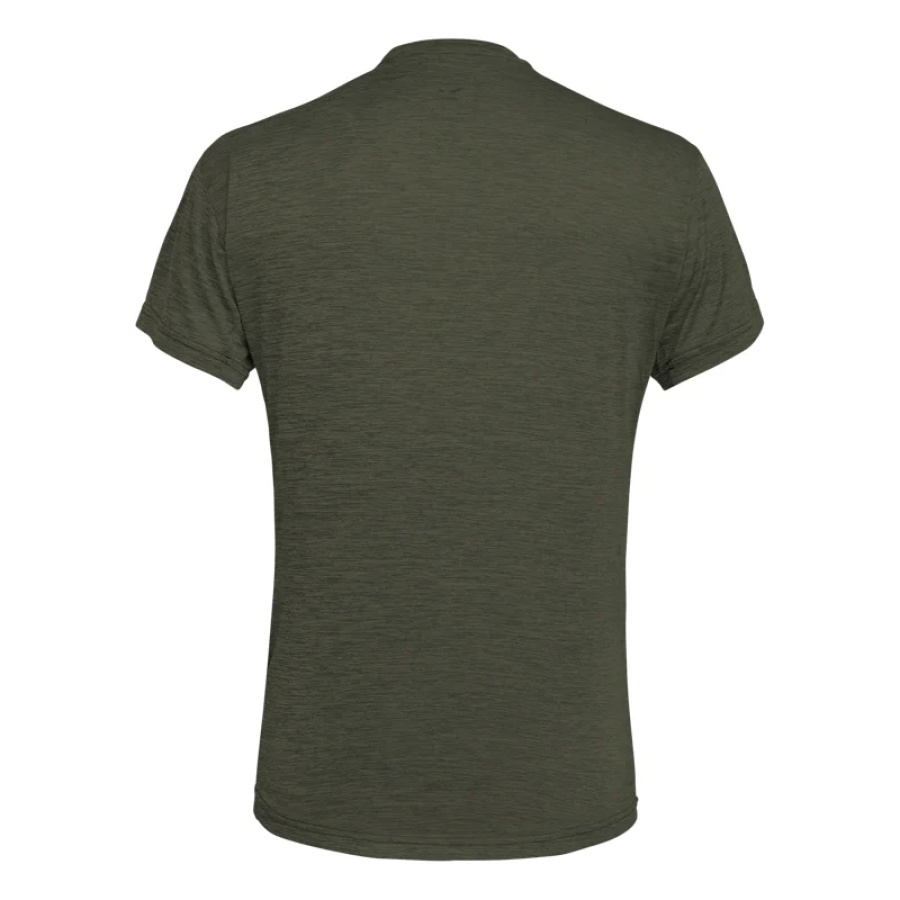 Moška pohodniška majica SALEWA Puez Melange Dry Faded green melange - pogled 2