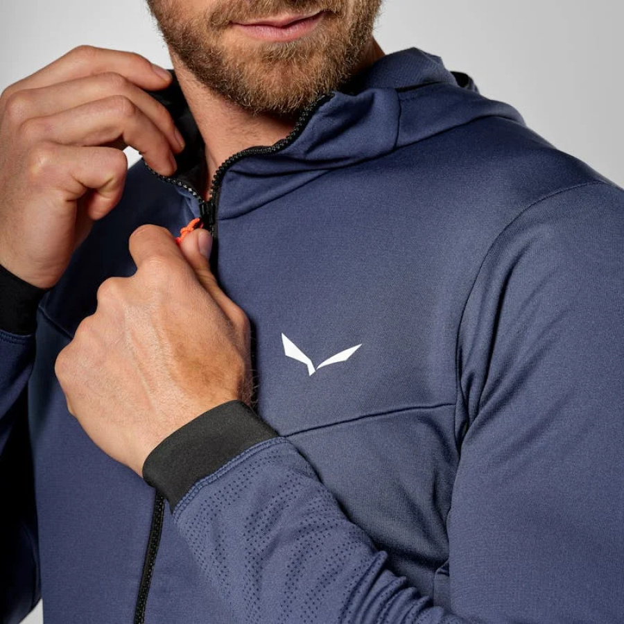 Moška jakna Salewa Sella Crevasse HD Dark Denim - detajl zadrge