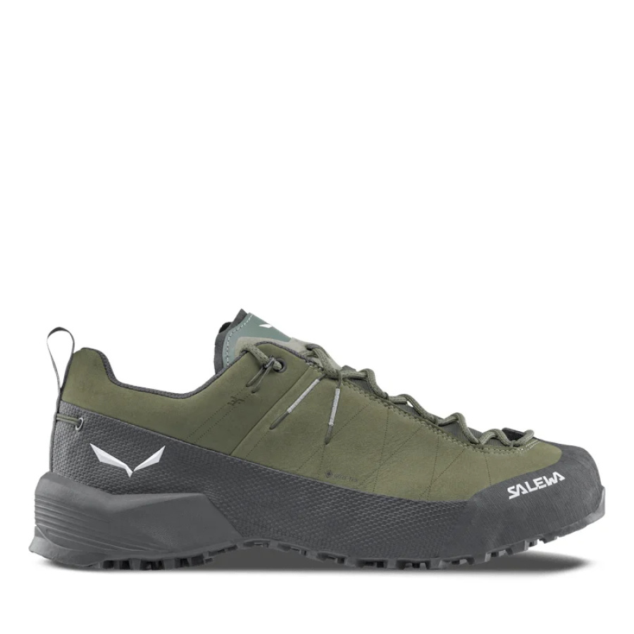 Moški pristopni čevlji SALEWA Wildfire Leather 2 GTX Faded green/Black - pogled 5