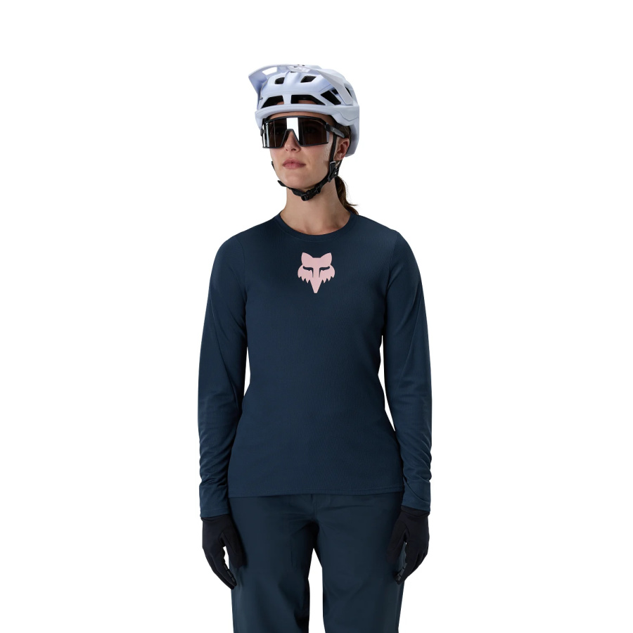 Ženska kolesarska majica Fox Ranger LS Fox Head Galaxy Blue - pogled 3
