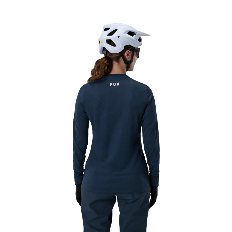 Ženska kolesarska majica Fox Ranger LS Fox Head Galaxy Blue - pogled 4