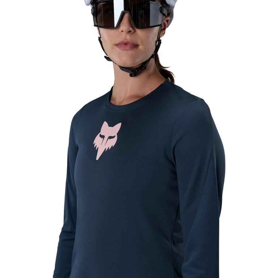 Ženska kolesarska majica Fox Ranger LS Fox Head Galaxy Blue - pogled 5