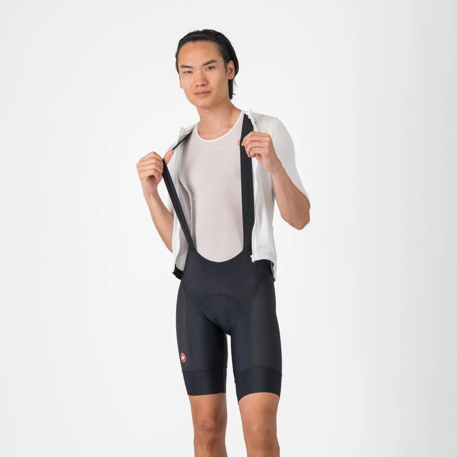 Kratke kolesarske hlače Castelli Competizione 2 Bibshort Black
