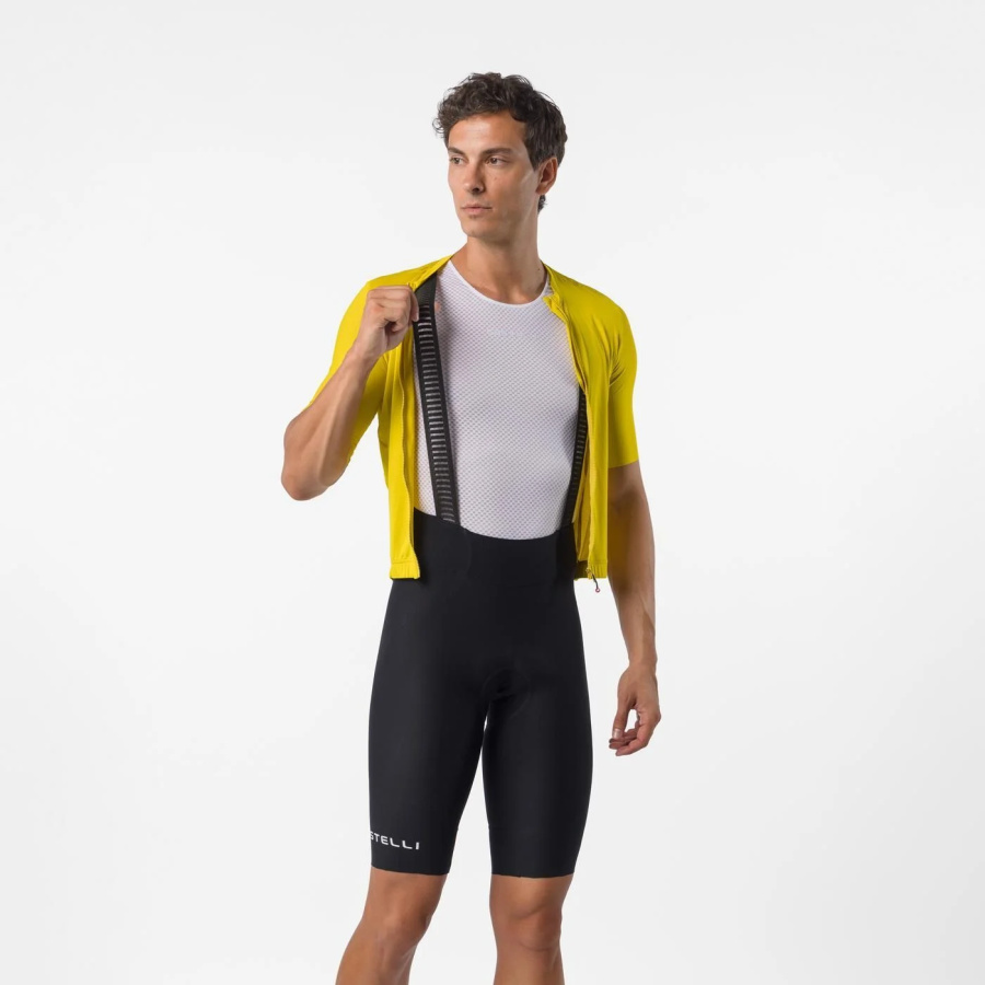 Kratke kolesarske hlače Castelli Espresso 2 Bibshort Black