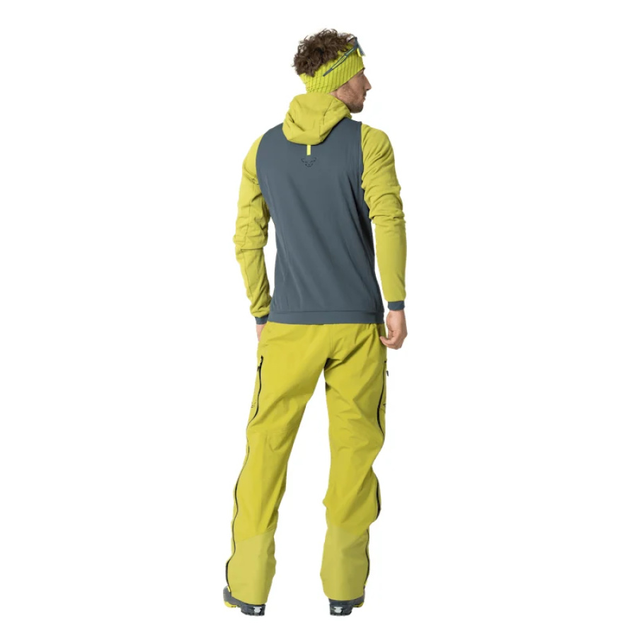 Moška tehnična flis jakna DYNAFIT Blacklight Thermal Hooded v barvi golden lime - stranski pogled
