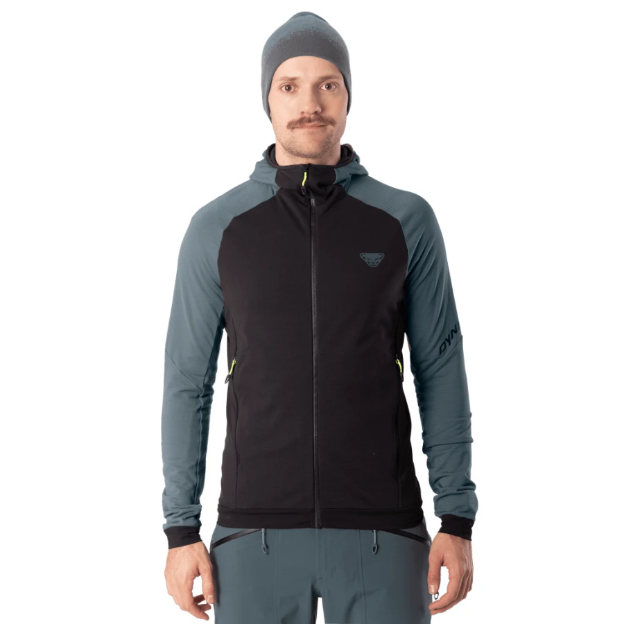 Moška turnosmučarska jakna DYNAFIT Radical Polartec Hooded v sivi barvi Cinder - pogled 2
