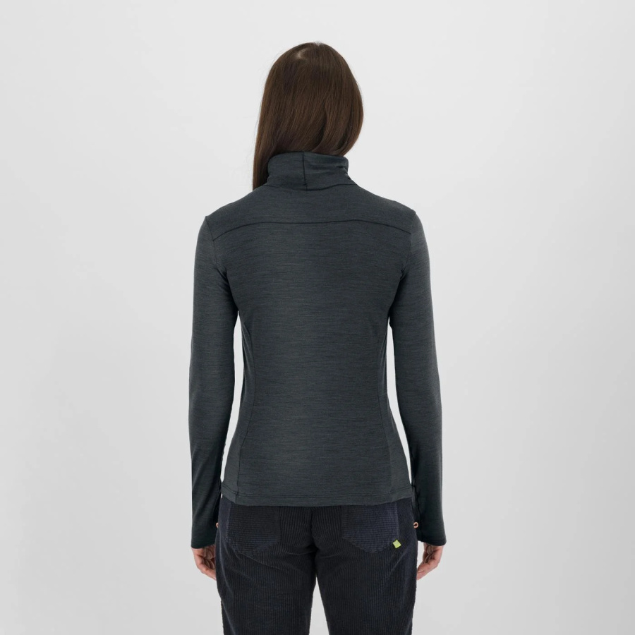 Ženski puli Karpos Coppolo Merino High Neck LS - pogled zadaj