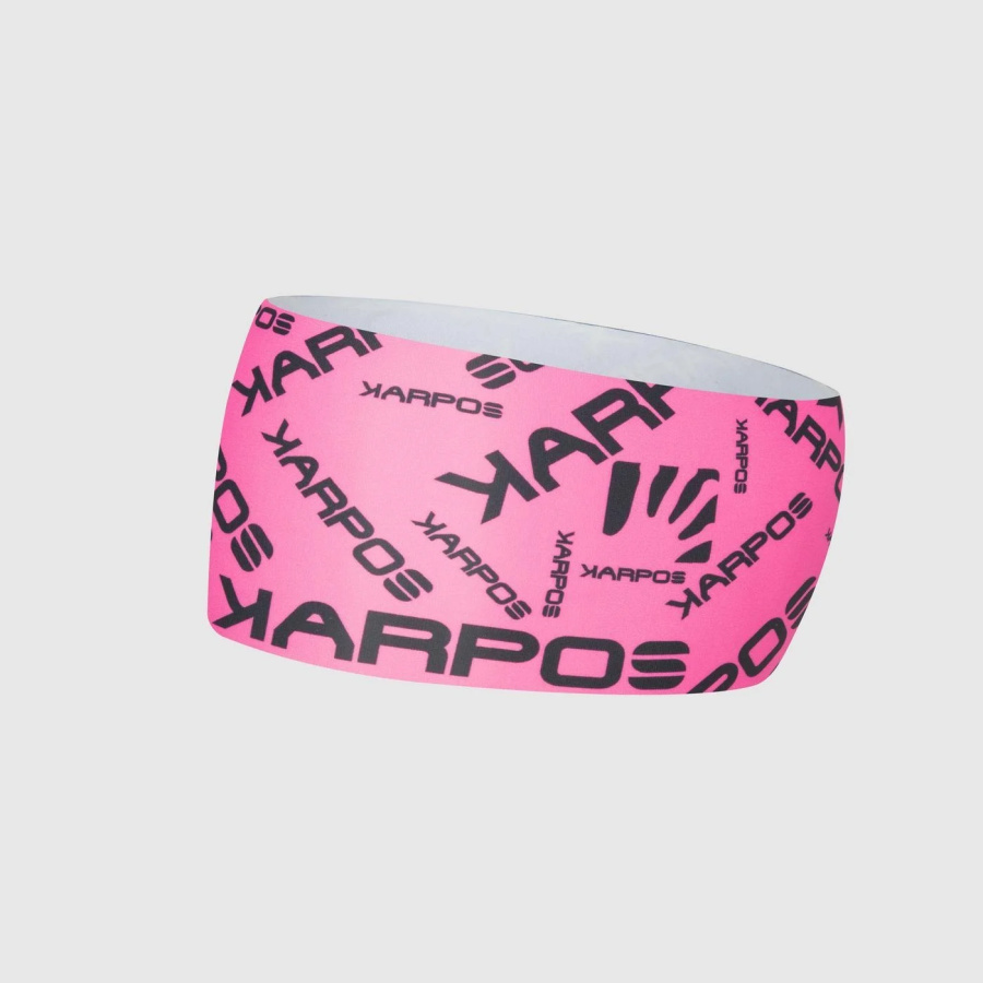 Trak za glavo Karpos Pelmo Headband v roza in sivi barvi