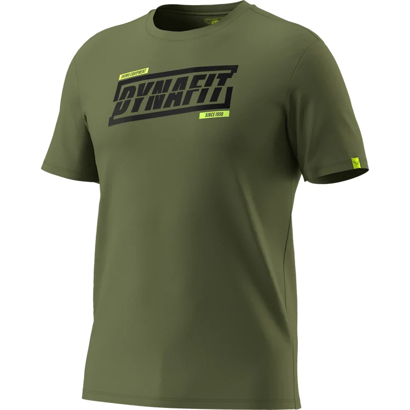 MAJICA DYNAFIT GRAPHIC COTTON Military green/tabloid