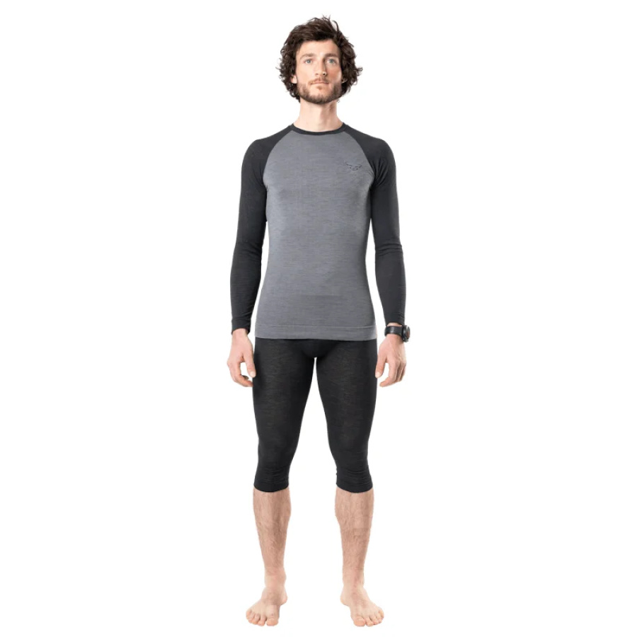 Majica Dynafit Tour Light Merino L/S Black out - pogled na telesu
