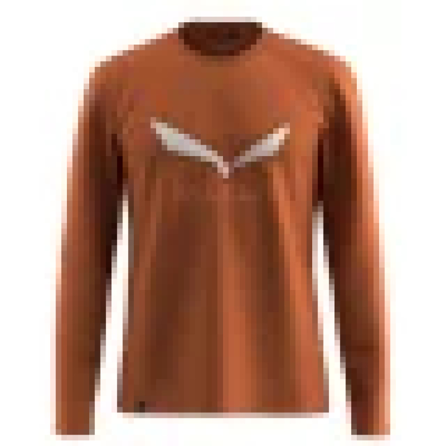 Moška pohodniška majica z dolgimi rokavi SALEWA Solidlogo Dry L/S v bledo zeleni barvi - pogled 4