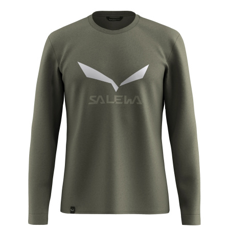 Moška pohodniška majica z dolgimi rokavi SALEWA Solidlogo Dry L/S v bledo zeleni barvi