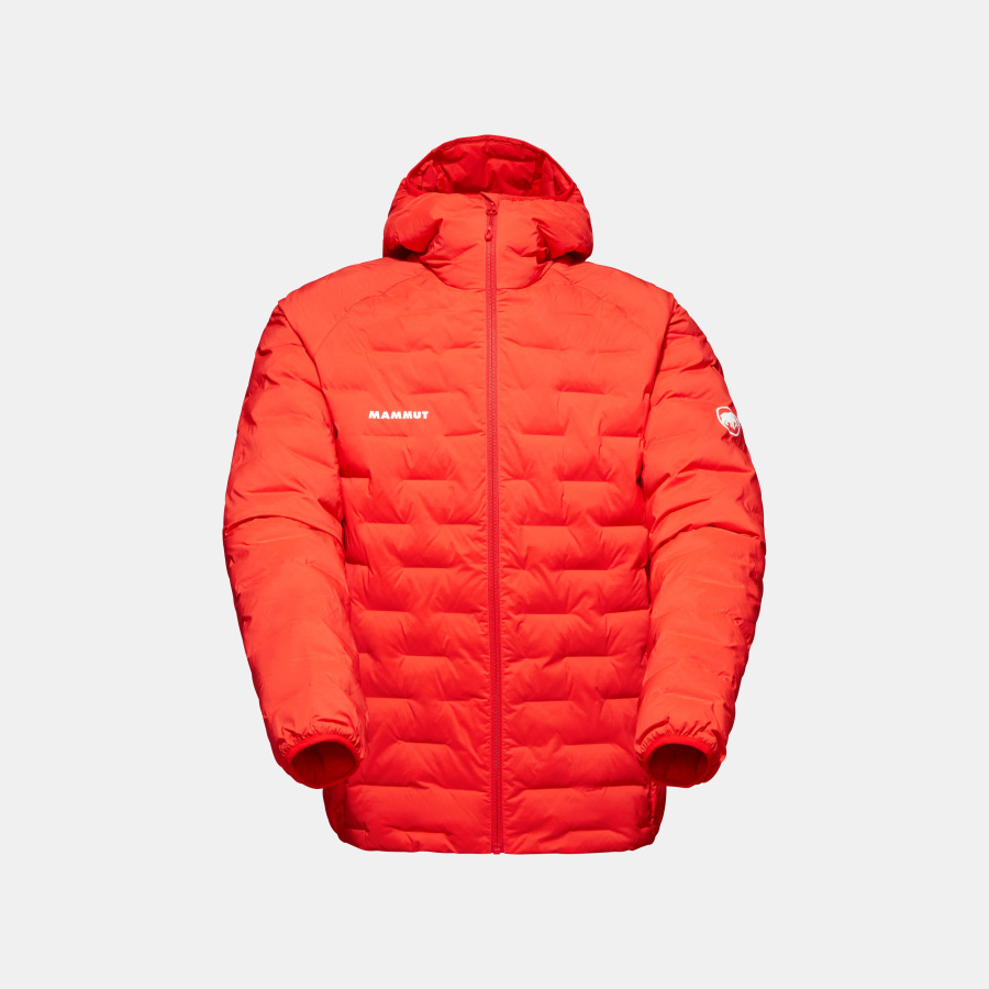 Moška izolacijska jakna Mammut Sender IN Hooded - rdeča