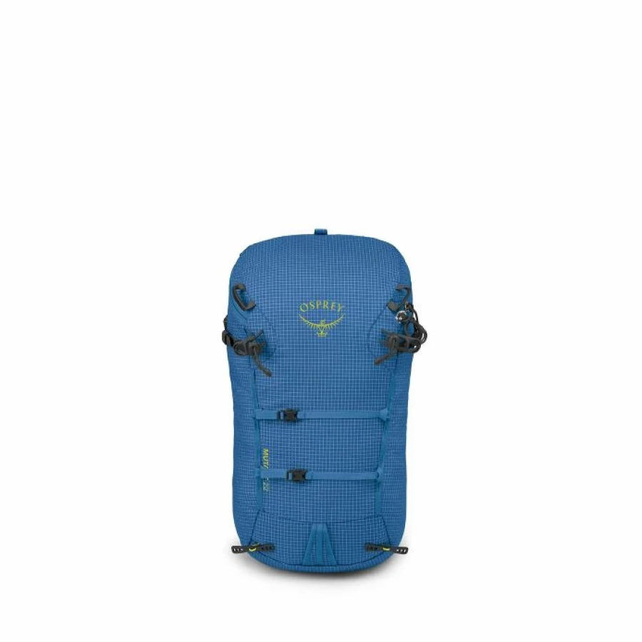 Osprey Mutant 22 Blue Flame - pogled od spredaj z zaponkami in trakovi