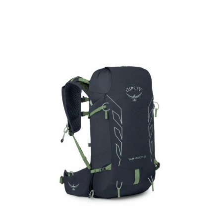 Temno moder športni nahrbtnik Osprey Talon Velocity 20 z zelenimi detajli