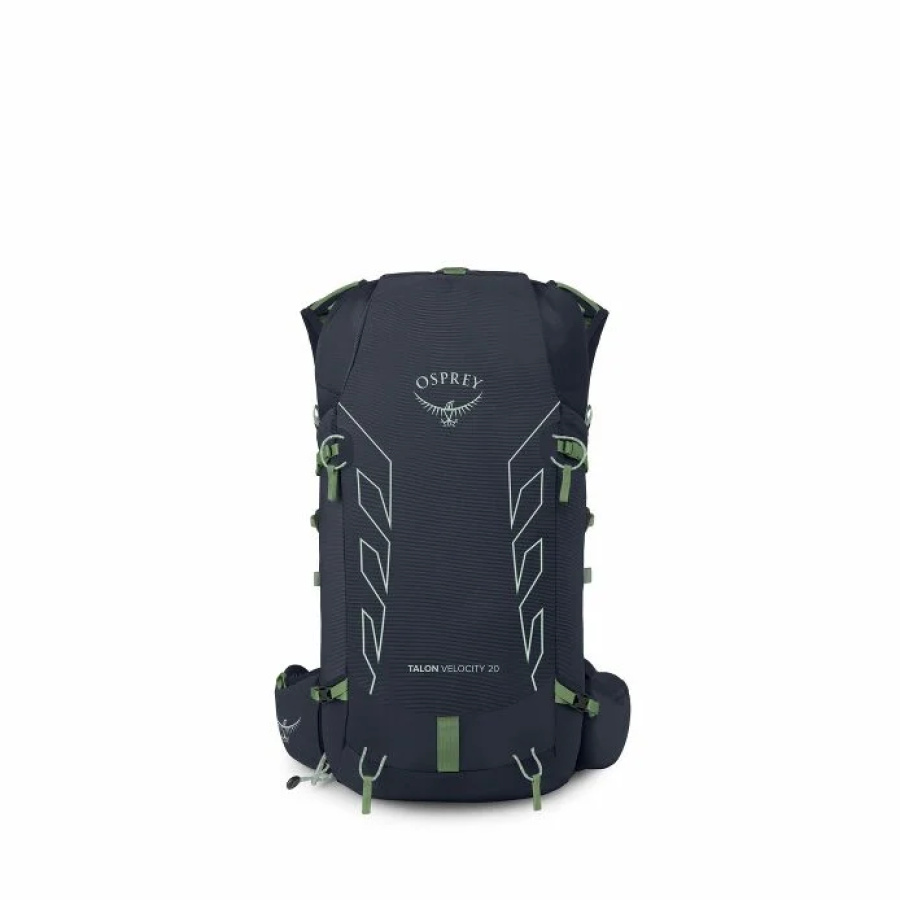 Sprednja stran temno modrega nahrbtnika Osprey Talon Velocity 20