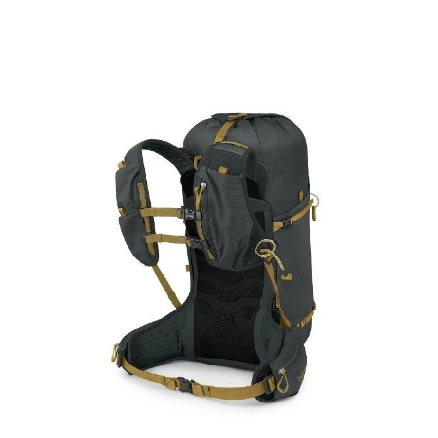 Nahrbtnik Osprey Talon Velocity 30 Dark Charcoal Tumbleweed Yellow - pogled od zadaj
