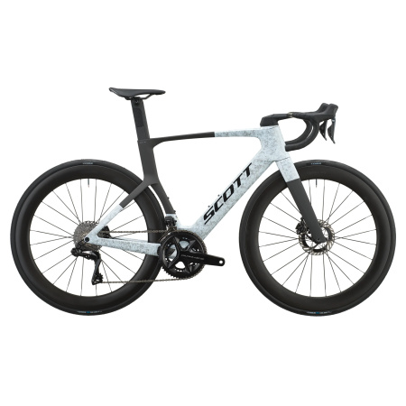 Cestno kolo SCOTT Foil RC Pro 2027 v beli in karbonsko črni barvi