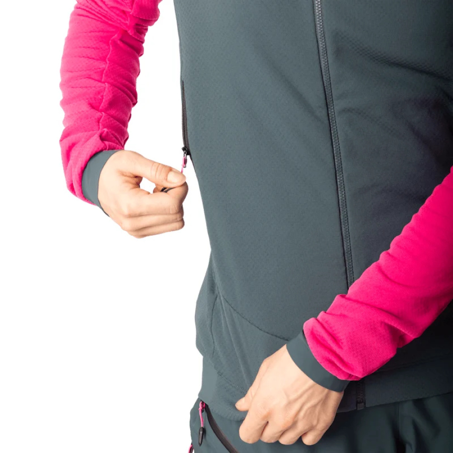 Ženska jakna Dynafit Blacklight Thermal Hooded Flamingo - detajl zadrge