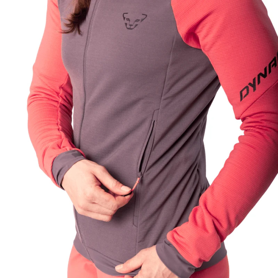 Ženska jakna DYNAFIT Radical Polartec Hooded Cabana - detajl zadrge