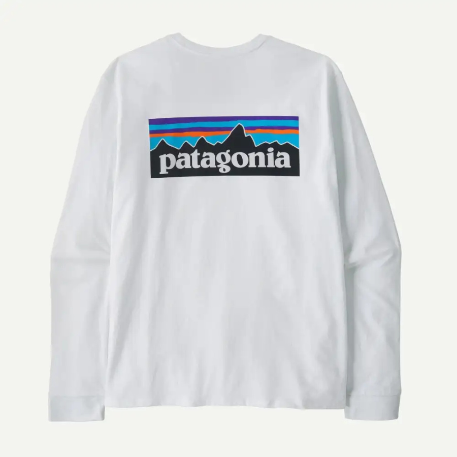 MAJICA PATAGONIA P-6 LOGO RESPONSIBILI LS  Fiber White