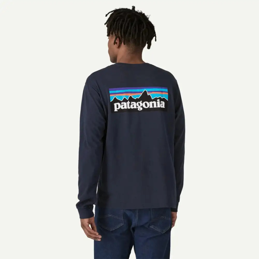 MAJICA PATAGONIA P-6 LOGO RESPONSIBILI LS  Fiber White