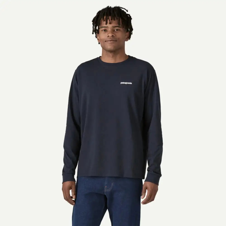 MAJICA PATAGONIA P-6 LOGO RESPONSIBILI LS  Fiber White