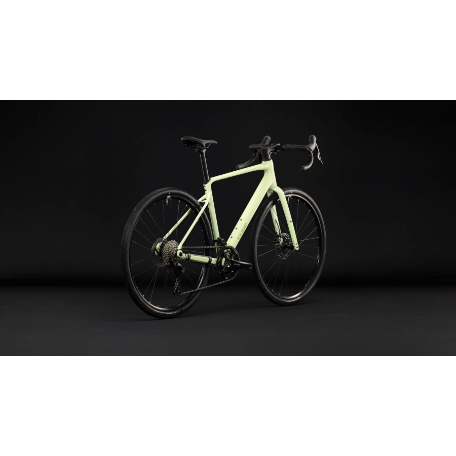 Gravel kolo CUBE Nuroad Race 2027 Lindgreen´n´Matcha - pogled 2