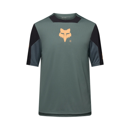 Otroška kolesarska majica FOX Defend Creation v zeleni barvi