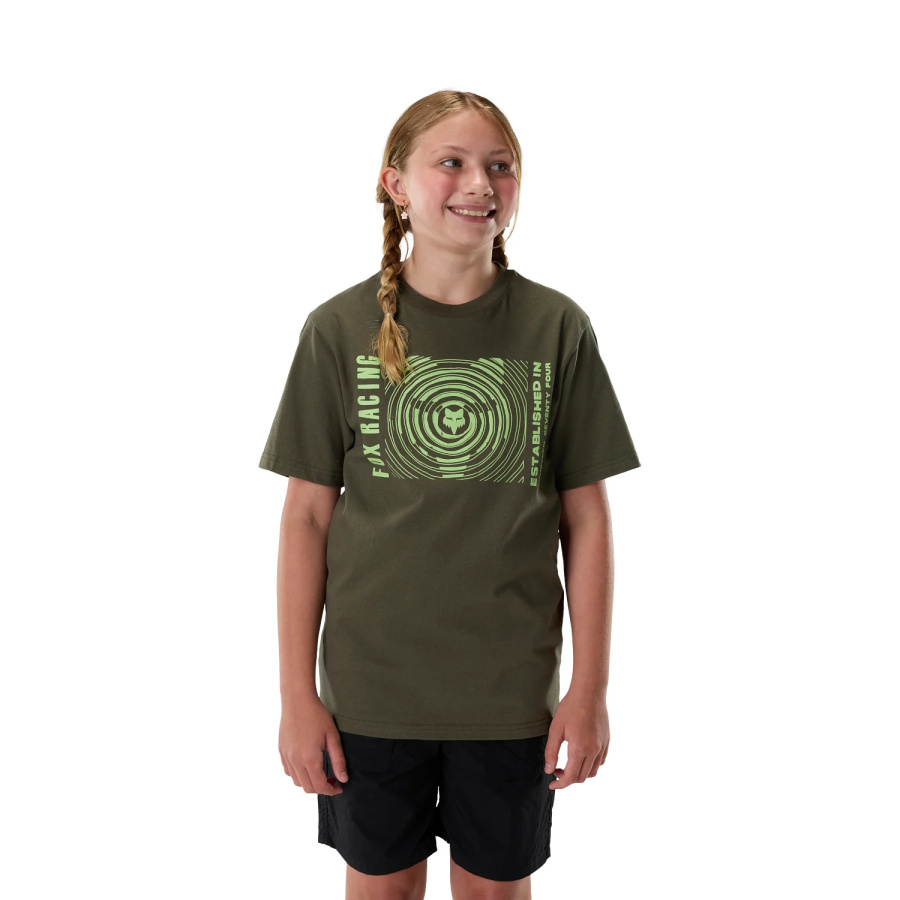 Otroška majica Fox Youth Warped Dark Green - pogled 3