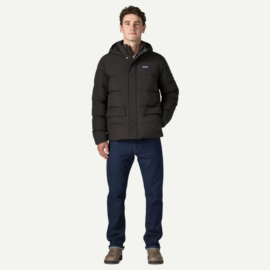 Bunda Patagonia Sisar Down Hoody Black na modelu - pogled 8