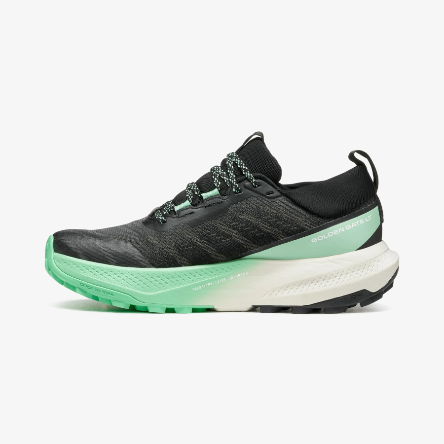 Ženski trail tekaški čevlji SCARPA Golden Gate LT WP v črno-mint barvi - pogled 3