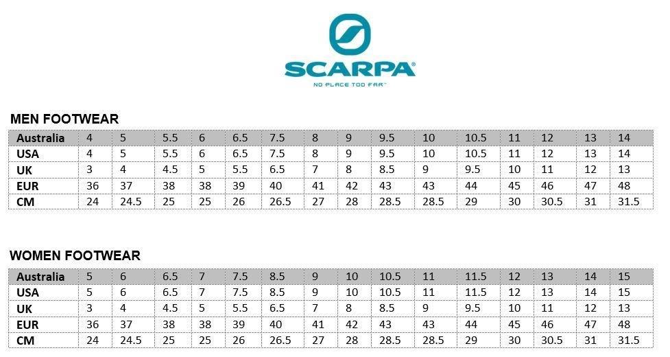 Tabela velikosti SCARPA